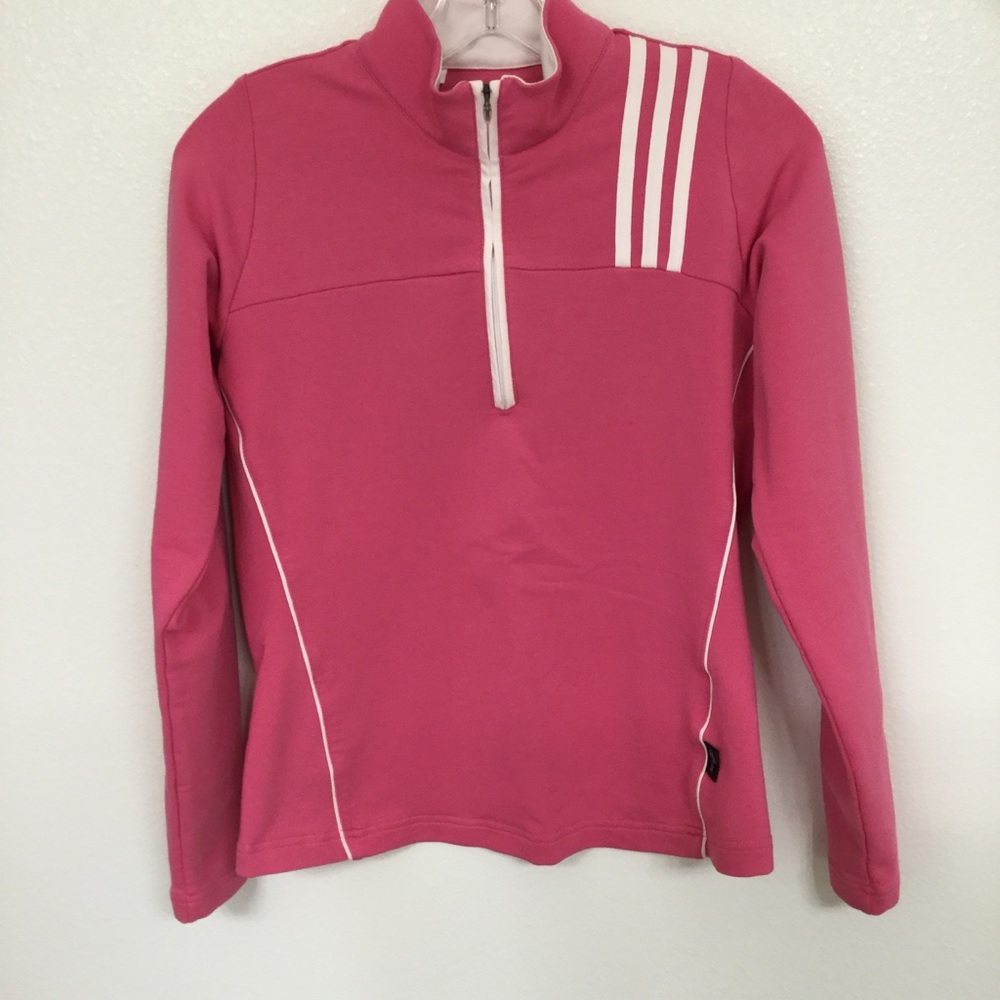 💥3x$15💥Adidas Climalite 1/4 Zip Pink Pullover